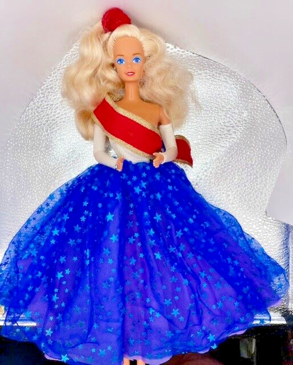 1966 Twist & Turn Barbie Knees Bend dressed in 1989 Unicef Gown